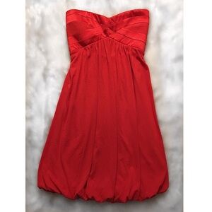 bebe Strapless Red Dress